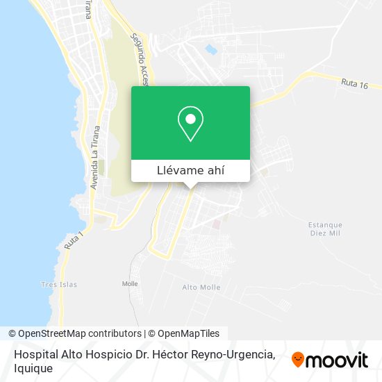 Mapa de Hospital Alto Hospicio Dr. Héctor Reyno-Urgencia
