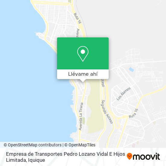 Mapa de Empresa de Transportes Pedro Lozano Vidal E Hijos Limitada