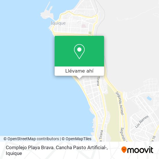Mapa de Complejo Playa Brava. Cancha Pasto Artificial-