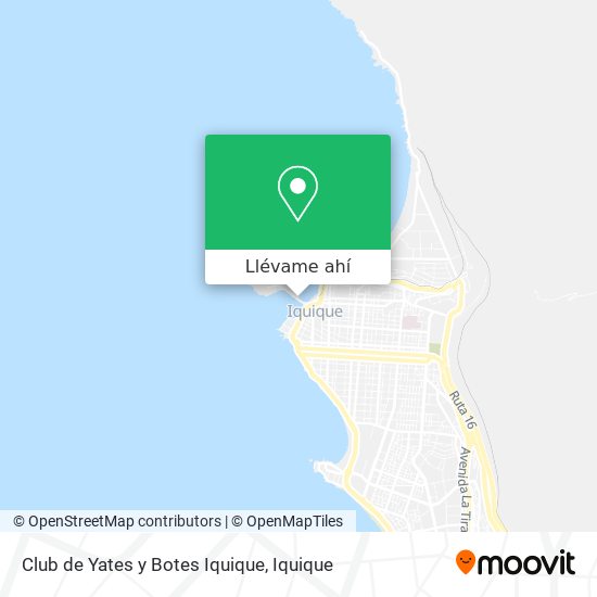 Mapa de Club de Yates y Botes Iquique
