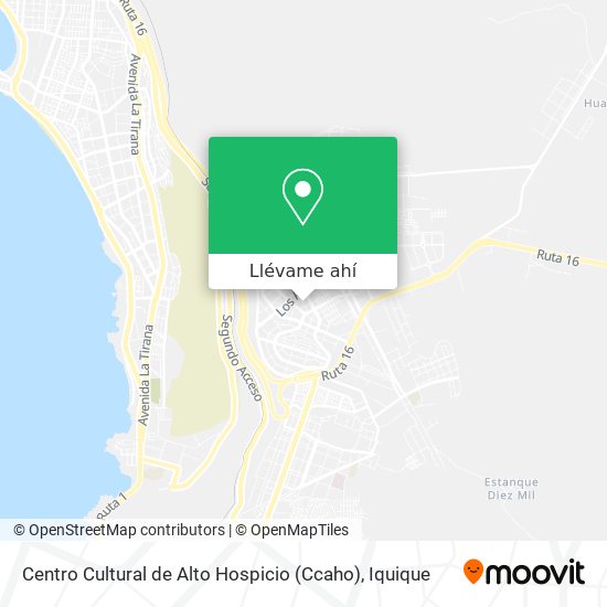 Mapa de Centro Cultural de Alto Hospicio (Ccaho)