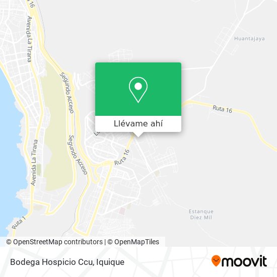 Mapa de Bodega Hospicio Ccu
