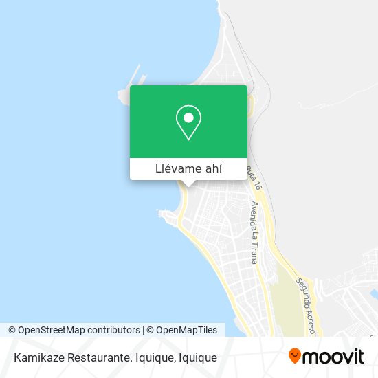 Mapa de Kamikaze Restaurante. Iquique