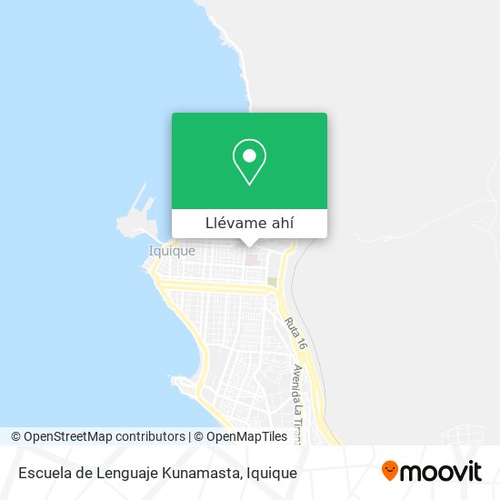 Mapa de Escuela de Lenguaje Kunamasta