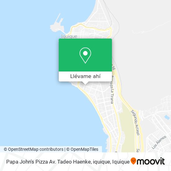 Mapa de Papa John's Pizza Av. Tadeo Haenke, iquique