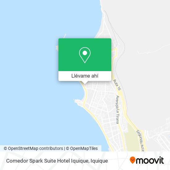 Mapa de Comedor Spark Suite Hotel Iquique