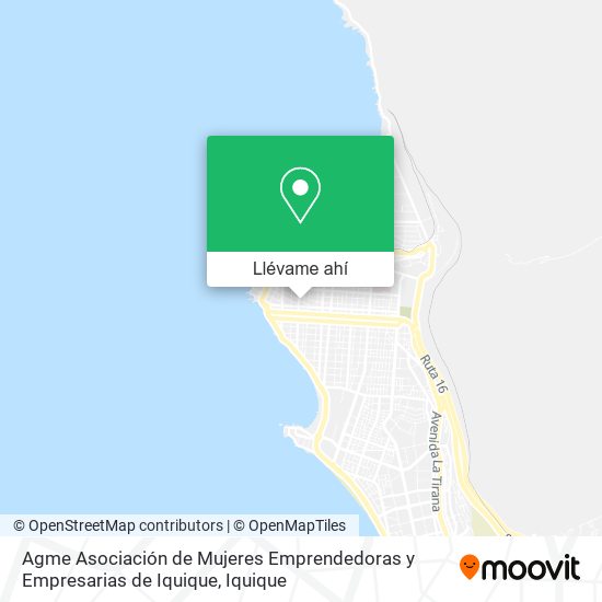Mapa de Agme Asociación de Mujeres Emprendedoras y Empresarias de Iquique