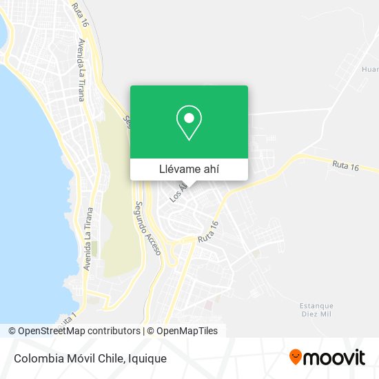 Mapa de Colombia Móvil Chile