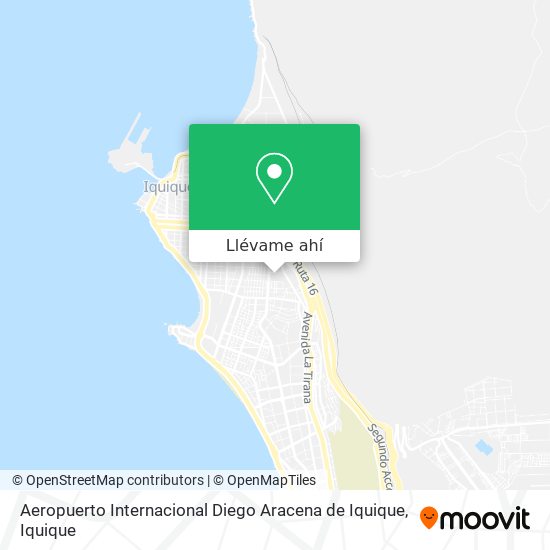Mapa de Aeropuerto Internacional Diego Aracena de Iquique