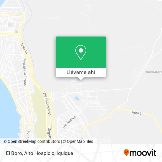 Mapa de El Boro, Alto Hospicio