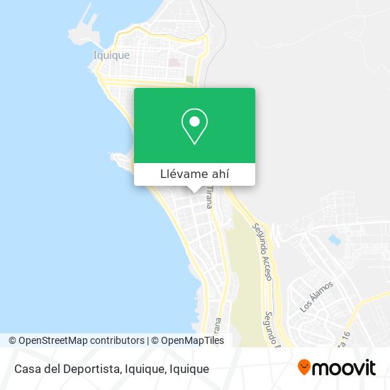 Mapa de Casa del Deportista, Iquique
