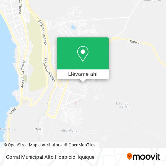 Mapa de Corral Municipal Alto Hospicio