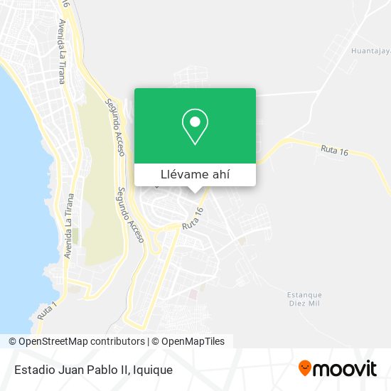 Mapa de Estadio Juan Pablo II
