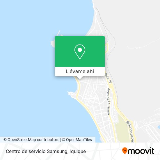 Mapa de Centro de servicio Samsung