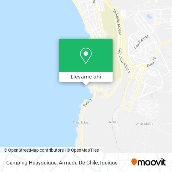 Mapa de Camping Huayquique, Armada De Chile
