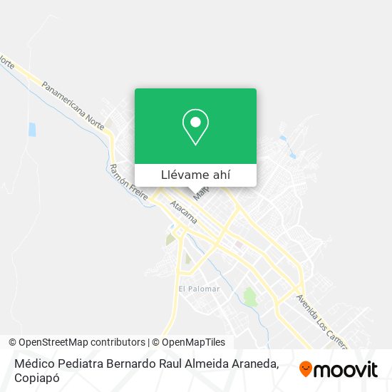 Mapa de Médico Pediatra Bernardo Raul Almeida Araneda