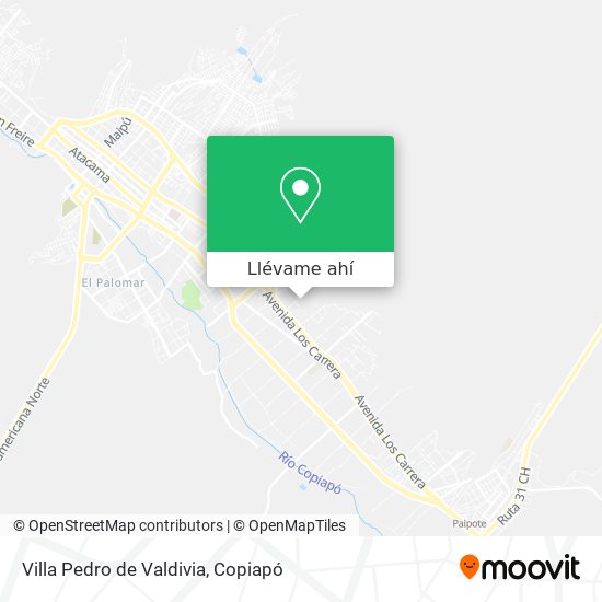 Mapa de Villa Pedro de Valdivia