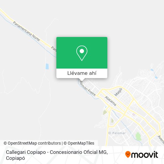 Mapa de Callegari Copiapo - Concesionario Oficial MG