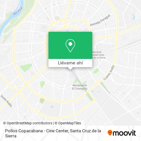 Mapa de Pollos Copacabana - Cine Center