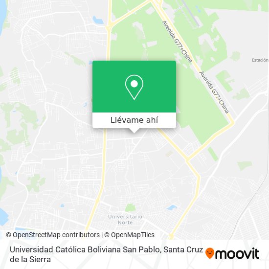 Mapa de Universidad Católica Boliviana San Pablo