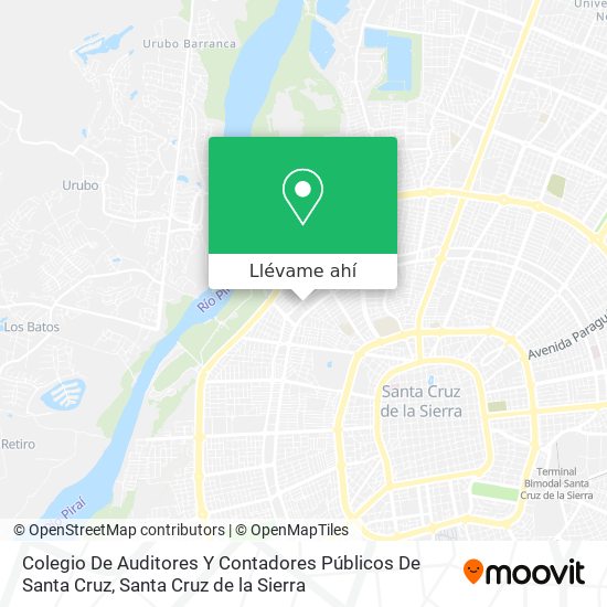 Mapa de Colegio De Auditores Y Contadores Públicos De Santa Cruz