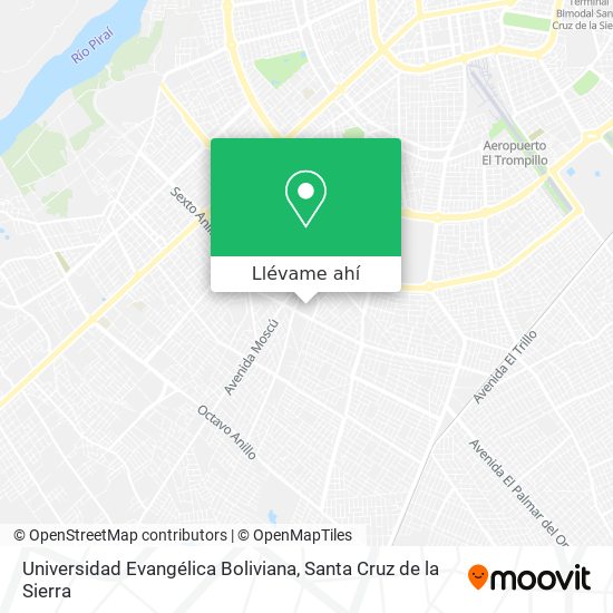 Mapa de Universidad Evangélica Boliviana