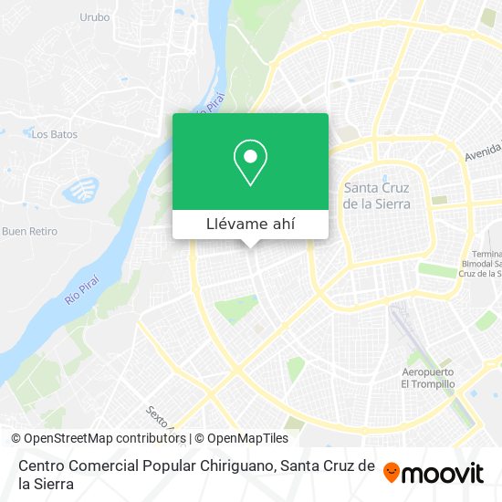 Mapa de Centro Comercial Popular Chiriguano