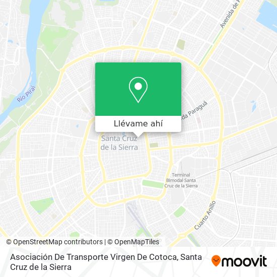 Mapa de Asociación De Transporte Virgen De Cotoca