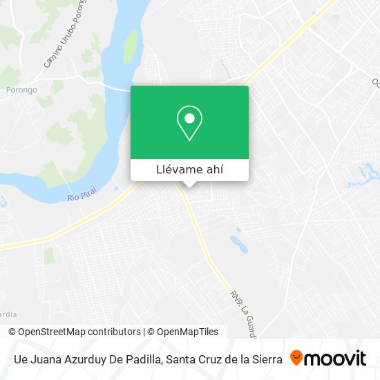 Mapa de Ue Juana Azurduy De Padilla