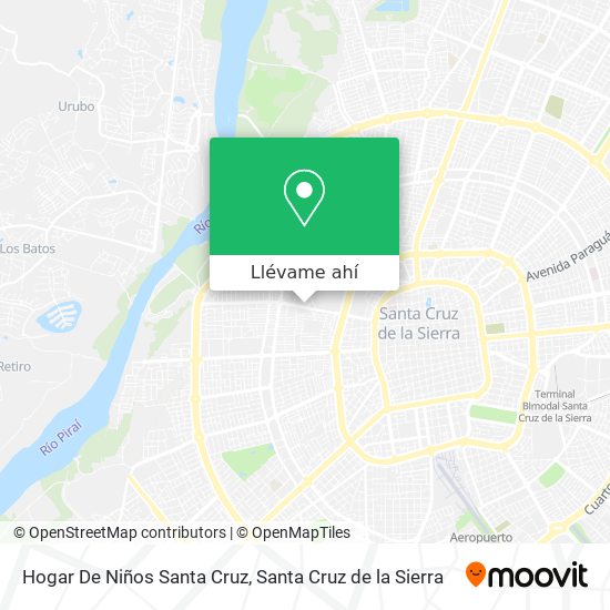 Mapa de Hogar De Niños Santa Cruz