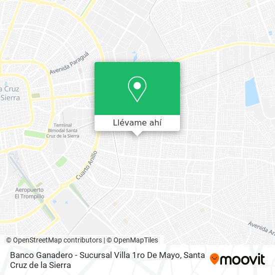 Mapa de Banco Ganadero - Sucursal Villa 1ro De Mayo