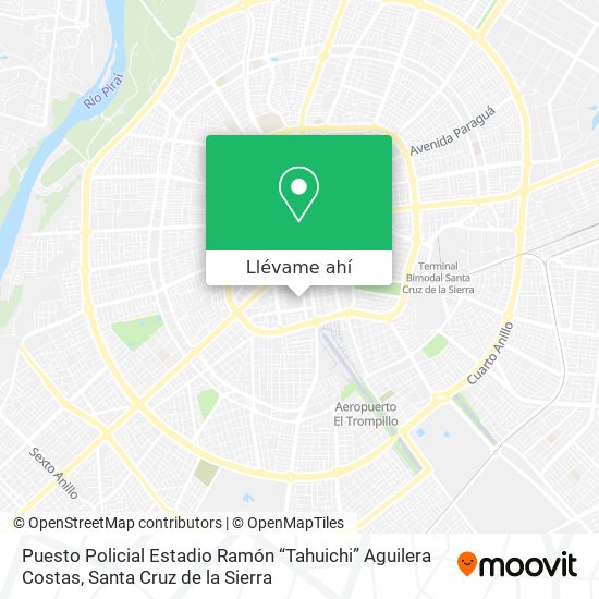 Mapa de Puesto Policial Estadio Ramón “Tahuichi” Aguilera Costas