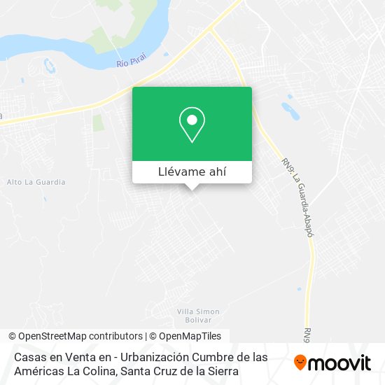 Mapa de Casas en Venta en - Urbanización Cumbre de las Américas La Colina