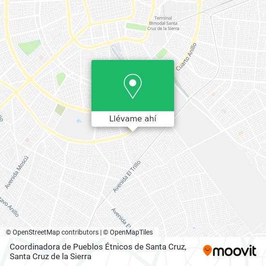 Mapa de Coordinadora de Pueblos Étnicos de Santa Cruz