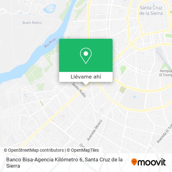 Mapa de Banco Bisa-Agencia Kilómetro 6