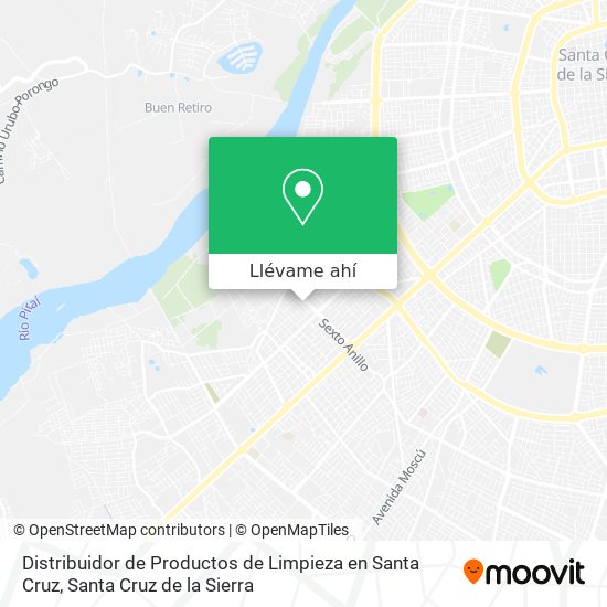 Mapa de Distribuidor de Productos de Limpieza en Santa Cruz