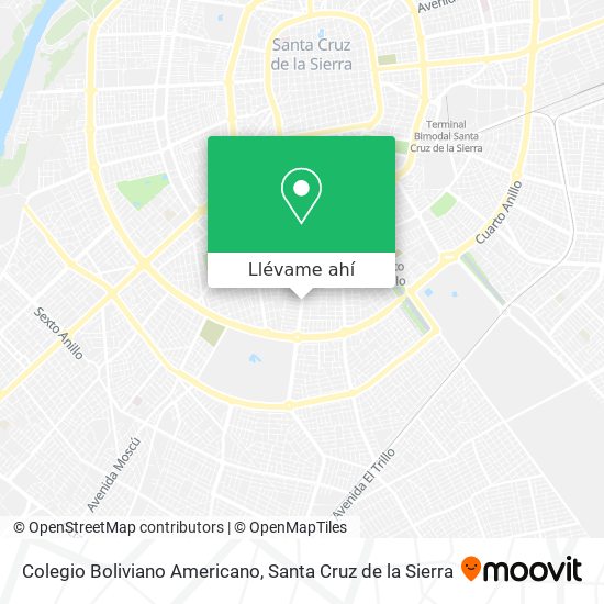 Mapa de Colegio Boliviano Americano
