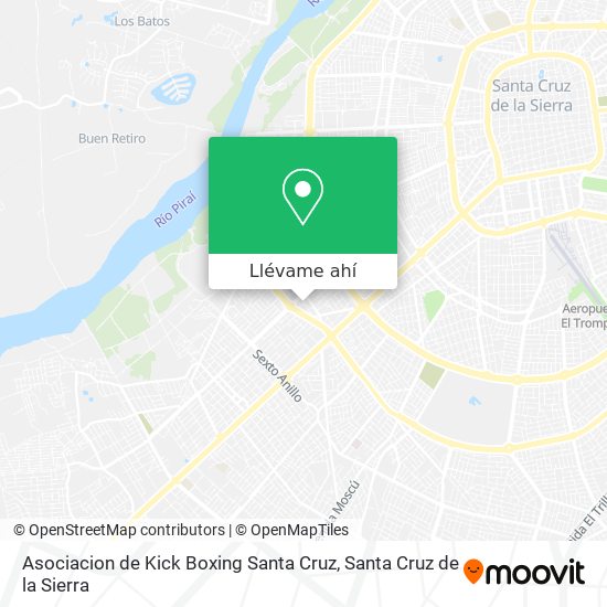 Mapa de Asociacion de Kick Boxing Santa Cruz