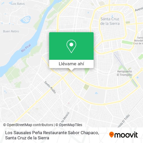 Mapa de Los Sausales Peña Restaurante Sabor Chapaco