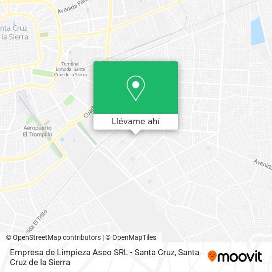 Mapa de Empresa de Limpieza Aseo SRL - Santa Cruz
