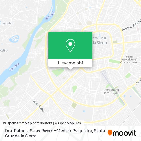 Mapa de Dra. Patricia Sejas Rivero—Médico Psiquiatra