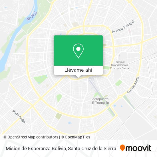 Mapa de Mision de Esperanza Bolivia