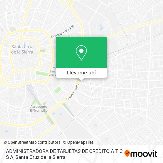 Mapa de ADMINISTRADORA DE TARJETAS DE CREDITO A T C S A