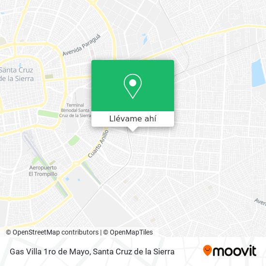 Mapa de Gas Villa 1ro de Mayo