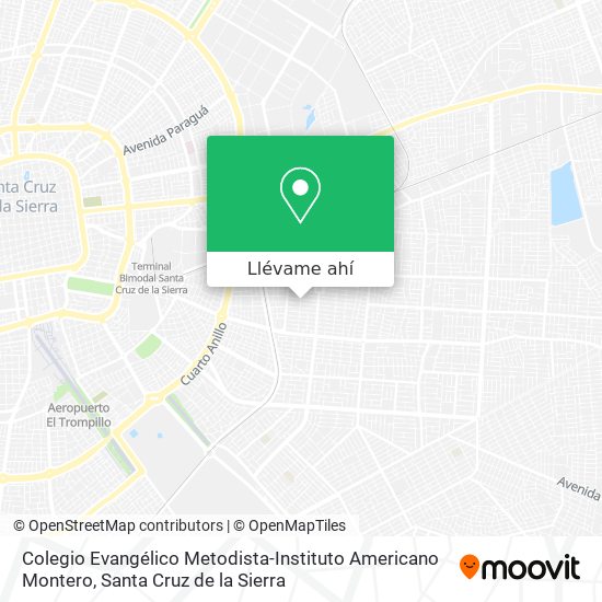 Mapa de Colegio Evangélico Metodista-Instituto Americano Montero