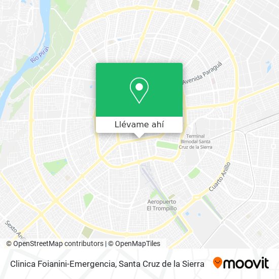 Mapa de Clinica Foianini-Emergencia