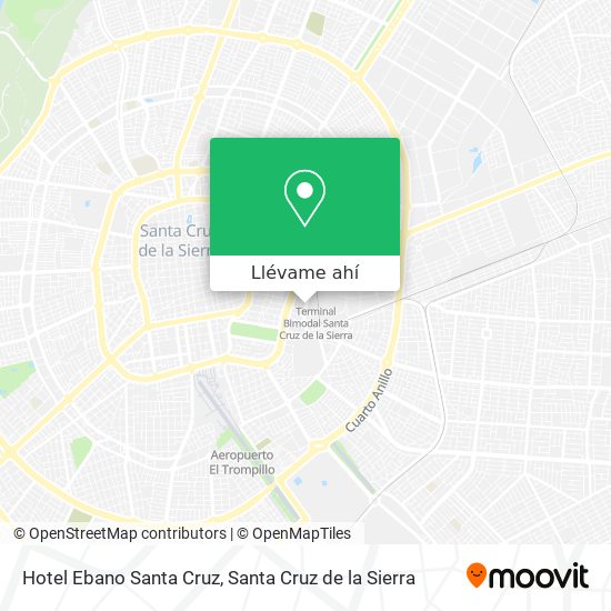 Mapa de Hotel Ebano Santa Cruz