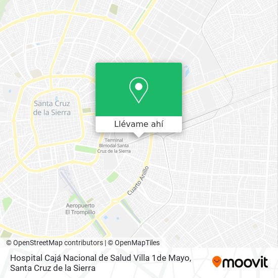 Mapa de Hospital Cajá Nacional de Salud Villa 1de Mayo