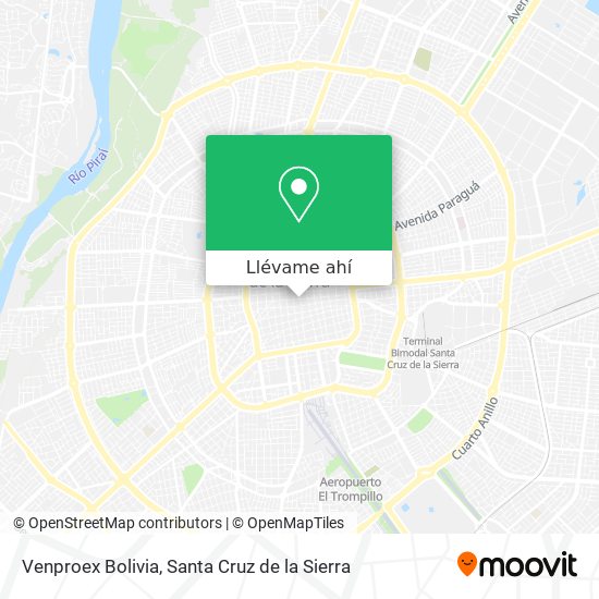 Mapa de Venproex Bolivia