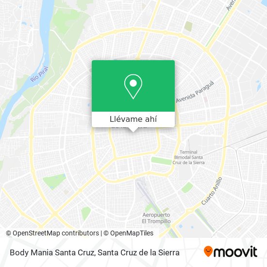 Mapa de Body Mania Santa Cruz